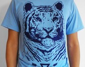 The Hunter - Tiger Shirt in S, M, L, XL CAROLINA BLUE