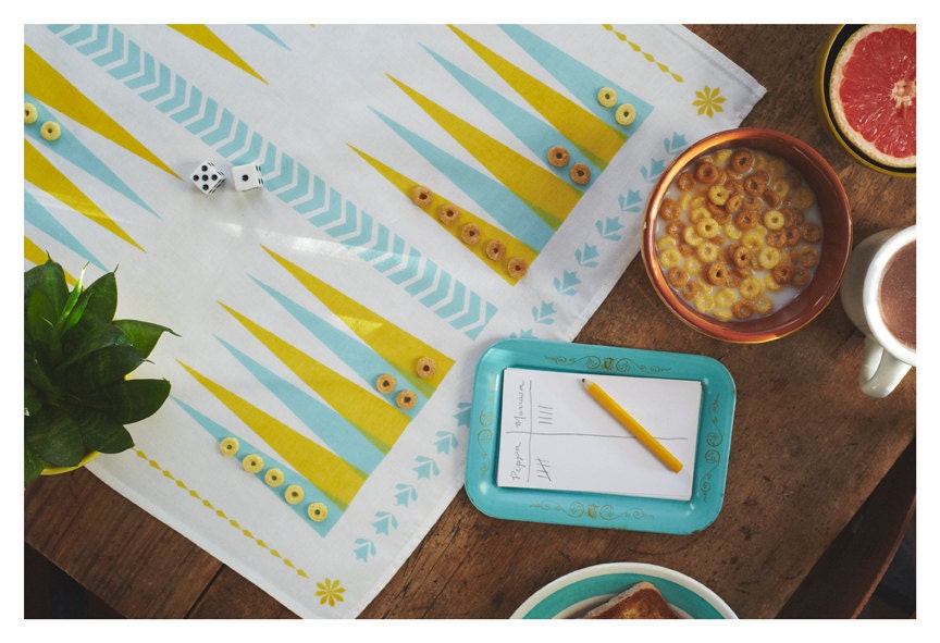fabric backgammon board