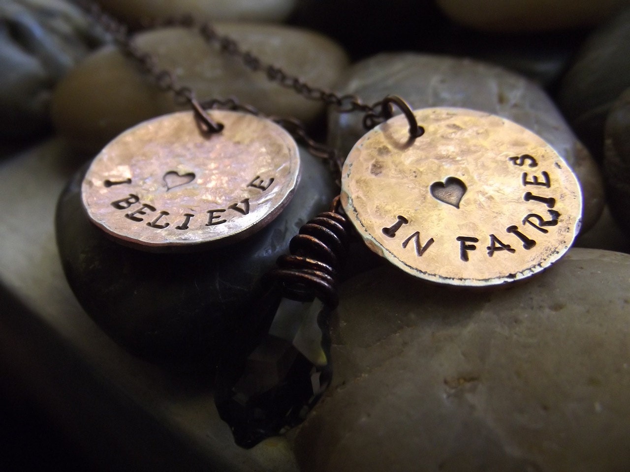 I Believe in Fairies Pendant pennies, Ready to Ship