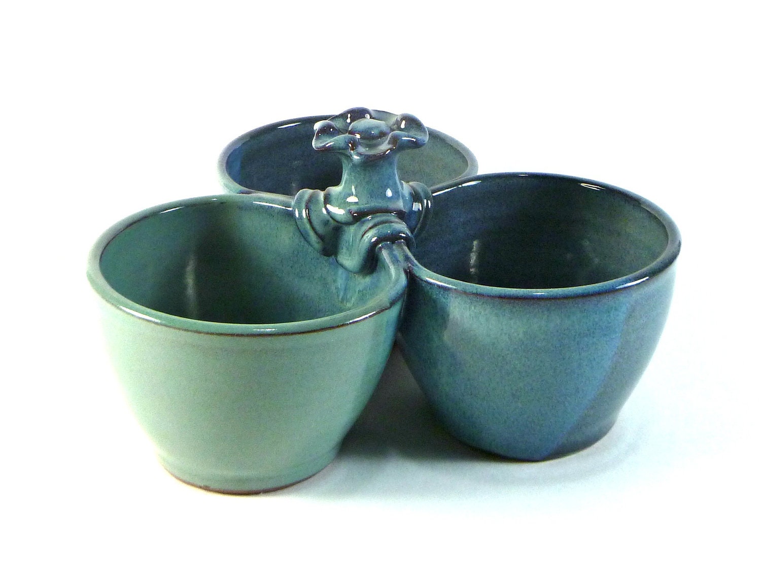 3 part condiment bowl set