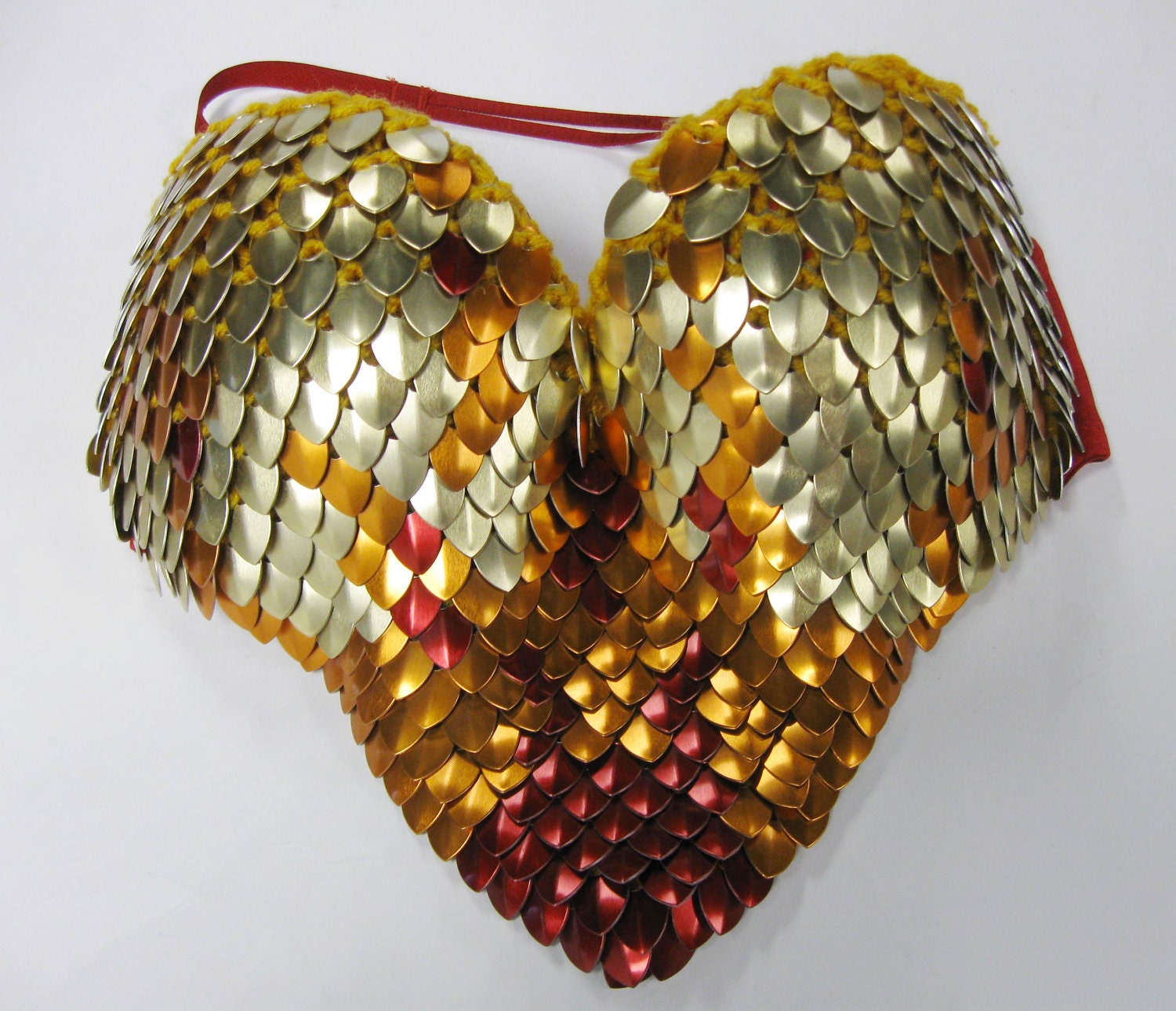 Scalemail Belly Dance Top in knitted Dragonhide Armor Custom made for you