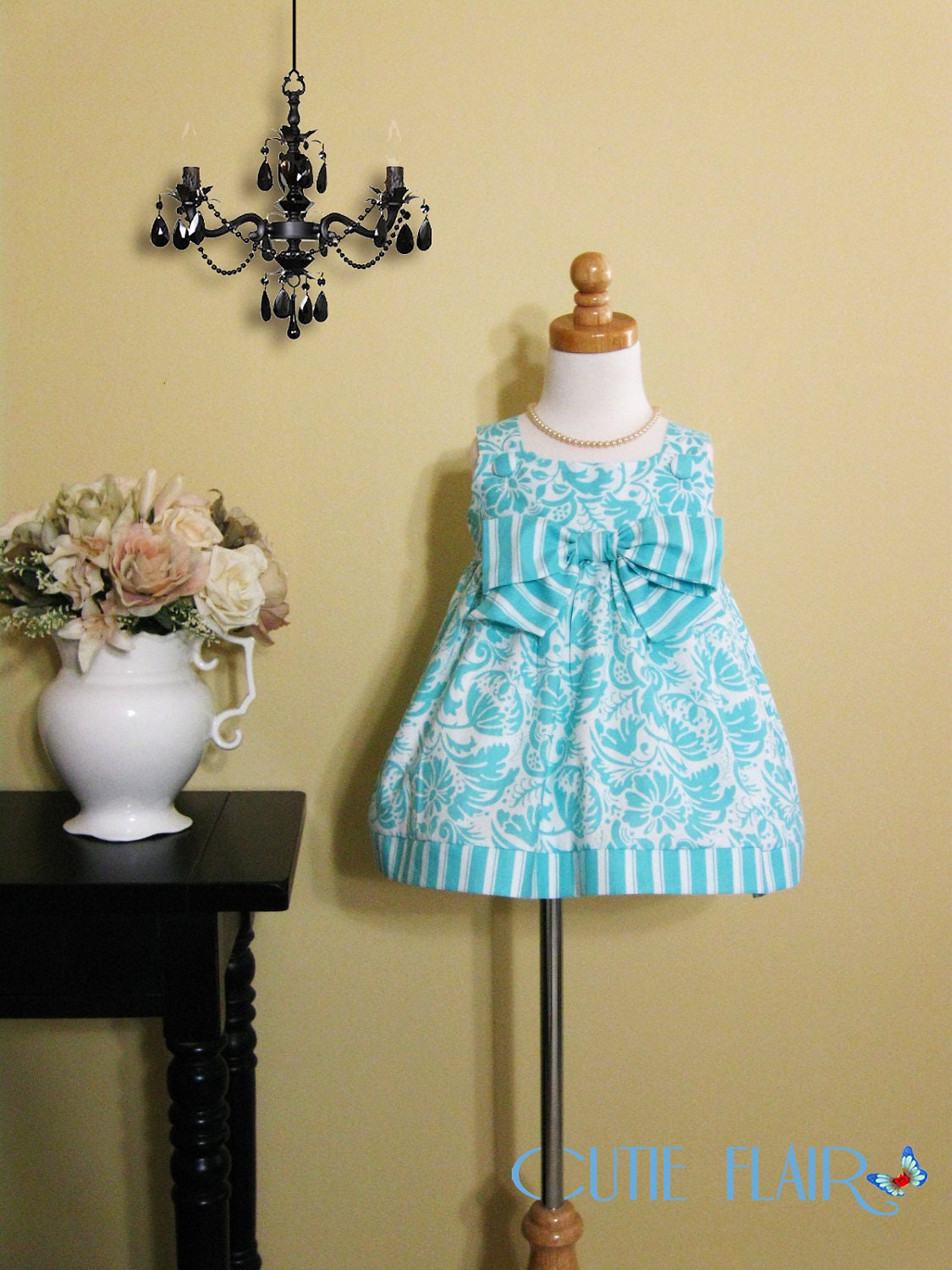 Boutique style Vintage Inspired  Dress - SERENE- Size 18-24M  - ON SALE