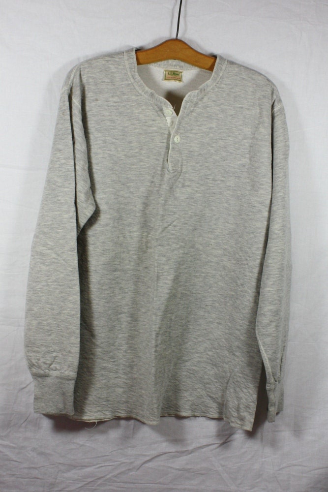Vintage LL Bean River Drivers Shirt, Gray, Size Men's Tall Large