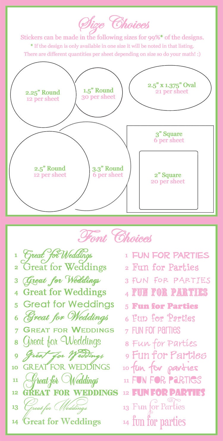 Set of Custom Wedding Stickers - TIMELESS SWIRLS
