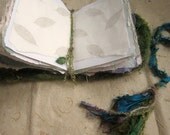 handmade rustic felted wool book - enchanted forest moss journal