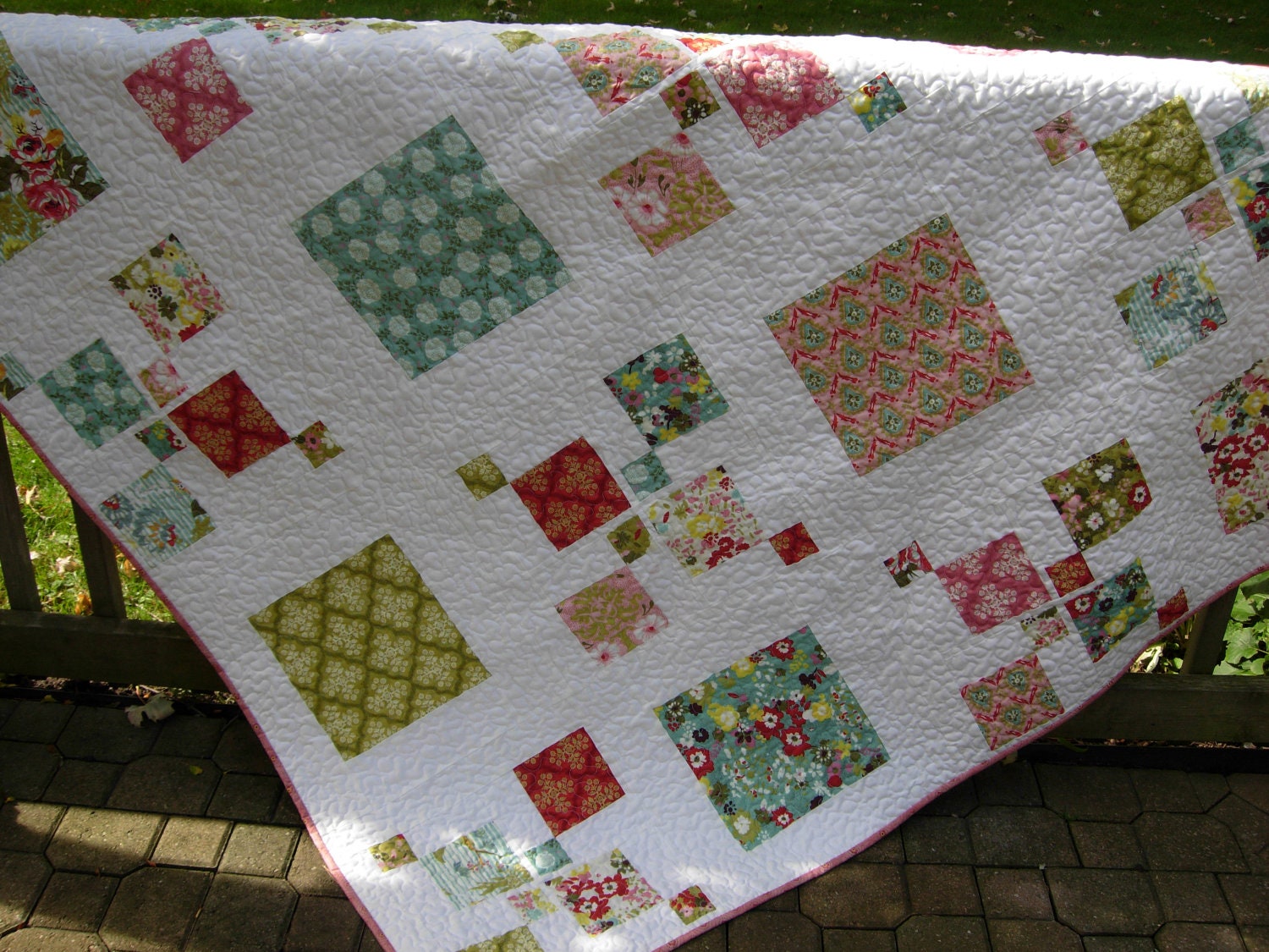 Simply Luscious Handmade Lap Quilt   READY TO SHIP