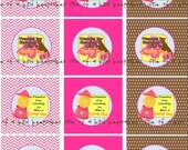 Camp Out Girl Thank you tags/ topper/ scrapbook images PRINTABLE