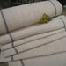 antique hemp linen BLUE CARAMELL wow  runner upholstery cushion 14.77y wedding decor