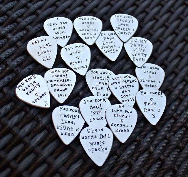 Custom Guitar Pick w/Leather Case -TOP SELLER- Personalized Guitar Pick, Perfect Guitar Player, Groomsmen, Teacher Gift, Father's Day Gift