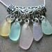 Sea Glass Necklace Aqua - Floral Filigree Seaglass Setting