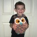 Large Plush Crochet Owl Stuffie in pastel rainbow multicolor, MADE TO ORDER.