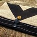 Chevron clutch - black and taupe