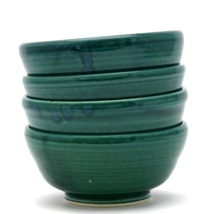 Green Cereal Bowl in Copper Mountain Glaze Combination