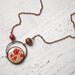 Red Poppy Jewelry set - Earrings and Necklace (S024)