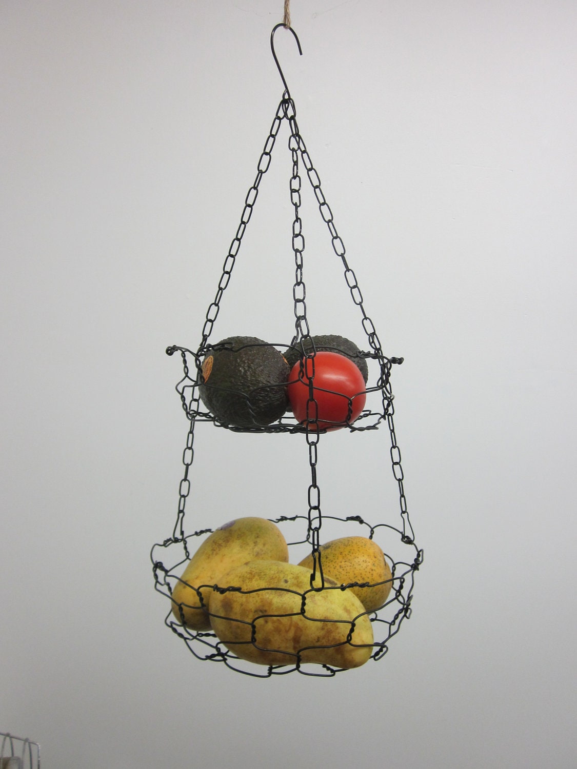 Handmade Two Tier Hanging Basket