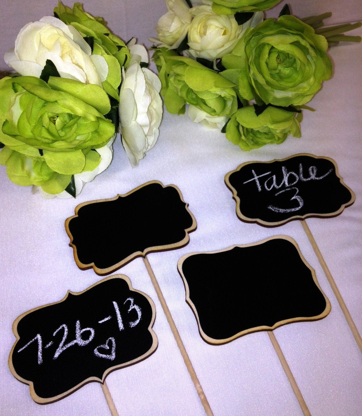 Mini Chalkboard Signs- Chalkboards on Sticks - Chalkboard Stakes - Set of 4 - Choose from 6 styles