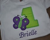 Butterfly Birthday Shirt--- Add a free personalization