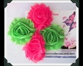 Shabby Chic Flower Hair Clip Great Children and Adults with Rhinestones in the middle  Flower Girl Dress up Hair piece purse photo prop
