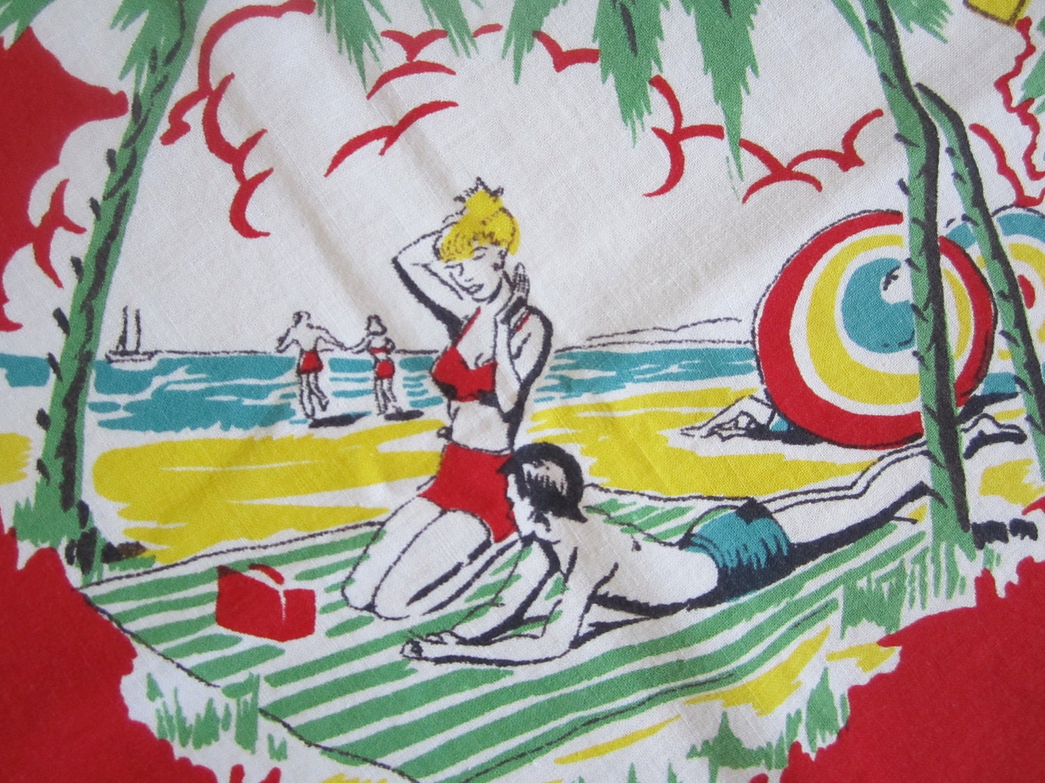 Vintage SOUVENIR Tablecloth Mississippi RARE