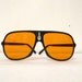 Big AMber Aviator Sunglasses / NON-Prescription Black Sunglasses / Cheap Sunglasses for Men or Women / SPORTS
