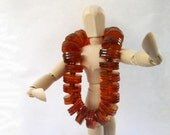Amber Honey Plastic Buttons Bracelet
