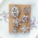 All Sparkling Rhinestones Vintage Jewelry Thumbtacks / Push Pins