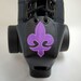 Leather Toe Guards with Purple Fleur de Lis