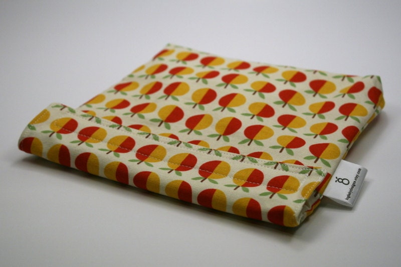 Reusable eco friendly washable Sandwich Bag - red/yellow apples