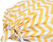 Extra Large Laundry Bag for Dorm and Travel -- Yellow Chevron -- MADE TO ORDER