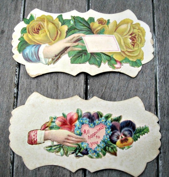 Antique calling cards Victorian era by LittleBeachDesigns
