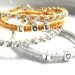 Personalized  woven Bracelet sterling silver stamped beads Crystal chain leather Texting