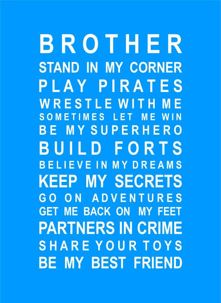 Brothers - Typography poster for brothers