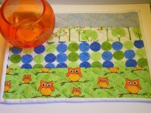 Quilted Owl Mug Rug