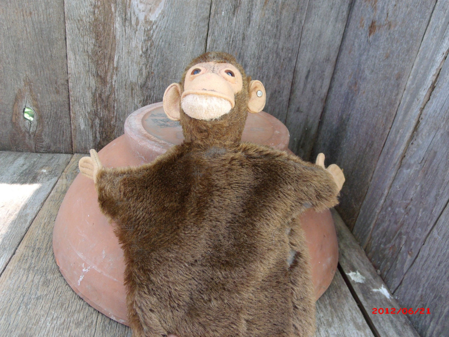 Vintage Steiff Monkey Hand Puppet needs TLC