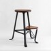 Vintage Industrial Step Ladder - Stool, Mid Century, Modern, Antique, Wood, Metal