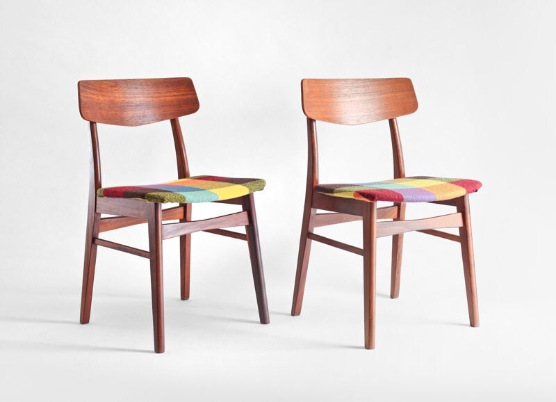 Vintage Teak Wood Chairs - Mid Century, Modern, Dining, Retro, Eames