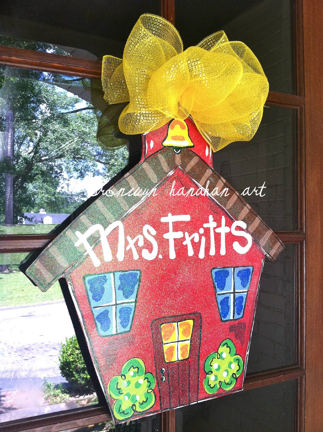 School House Door Hanger - Bronwyn Hanahan Art