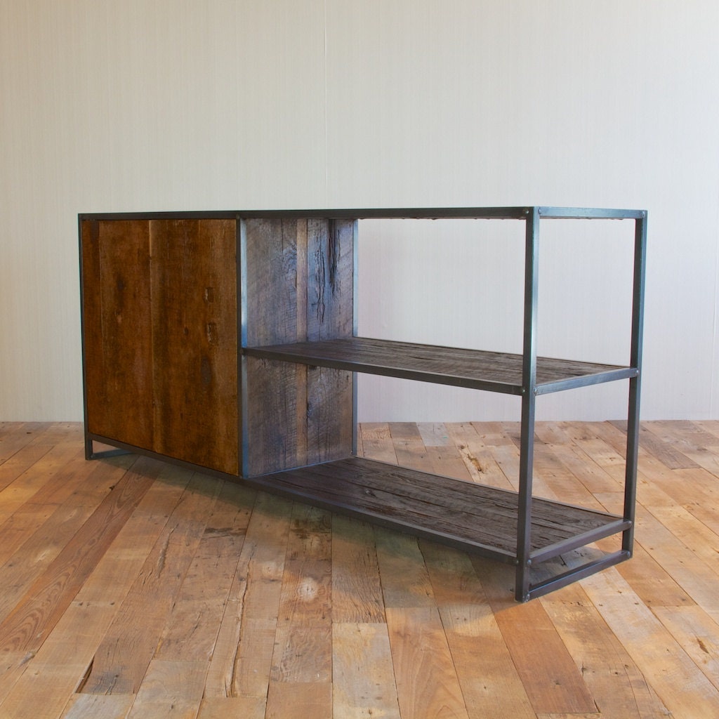 Handmade Media Cabinet, Reclaimed Wood from New York City