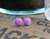 Mini Mums Earrings // Lilac Purple