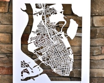 charleston hand cut map