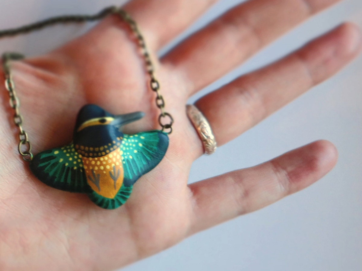 Kingfisher necklace