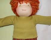 You CHOOSE from 11 COLORS - Boys Long Sleeved T-shirt - Waldorf Doll Clothes - 15 Inch - B