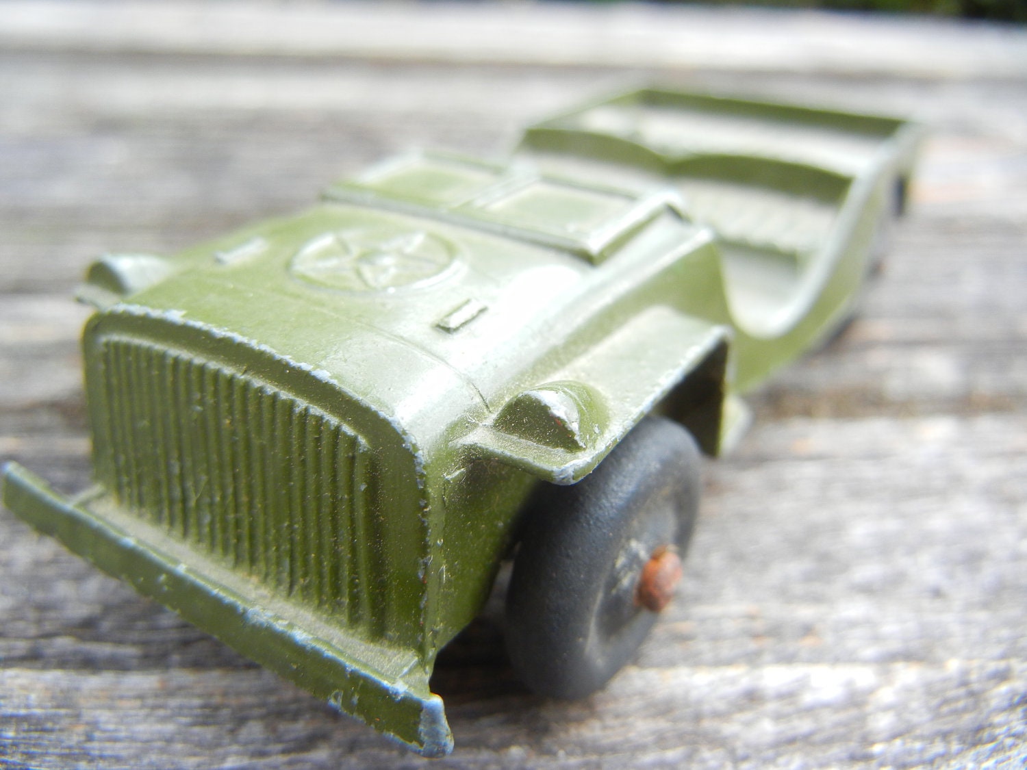 Antique toy army jeep #5