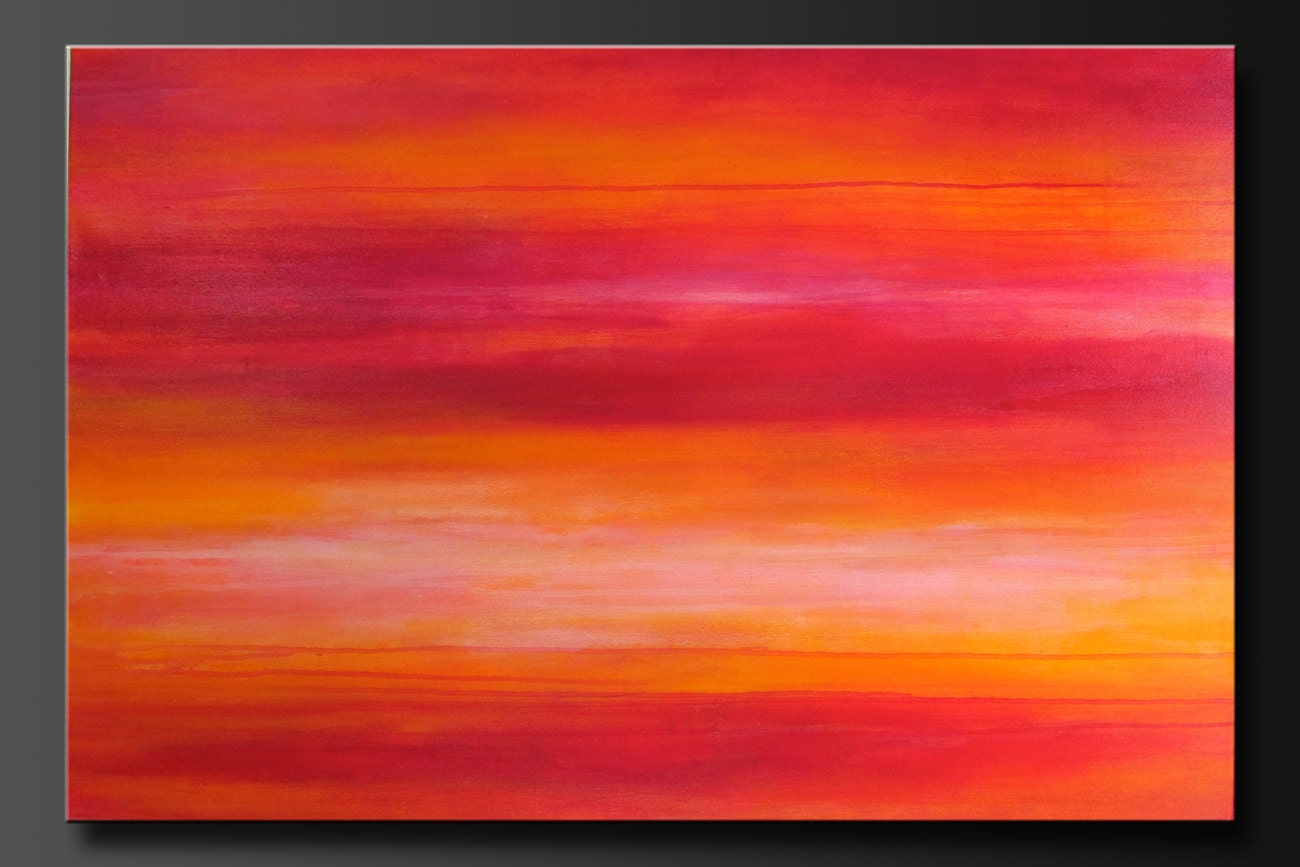 Sorbet - 36 x 24 - Abstract Acrylic Painting - Contemporary Wall Art
