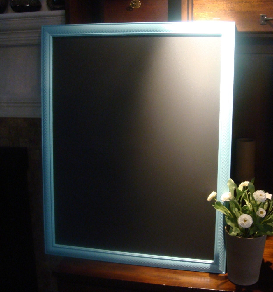Chalkboard, Large, "Bay Mist" Framed, (24 1/2 x 31 inches)