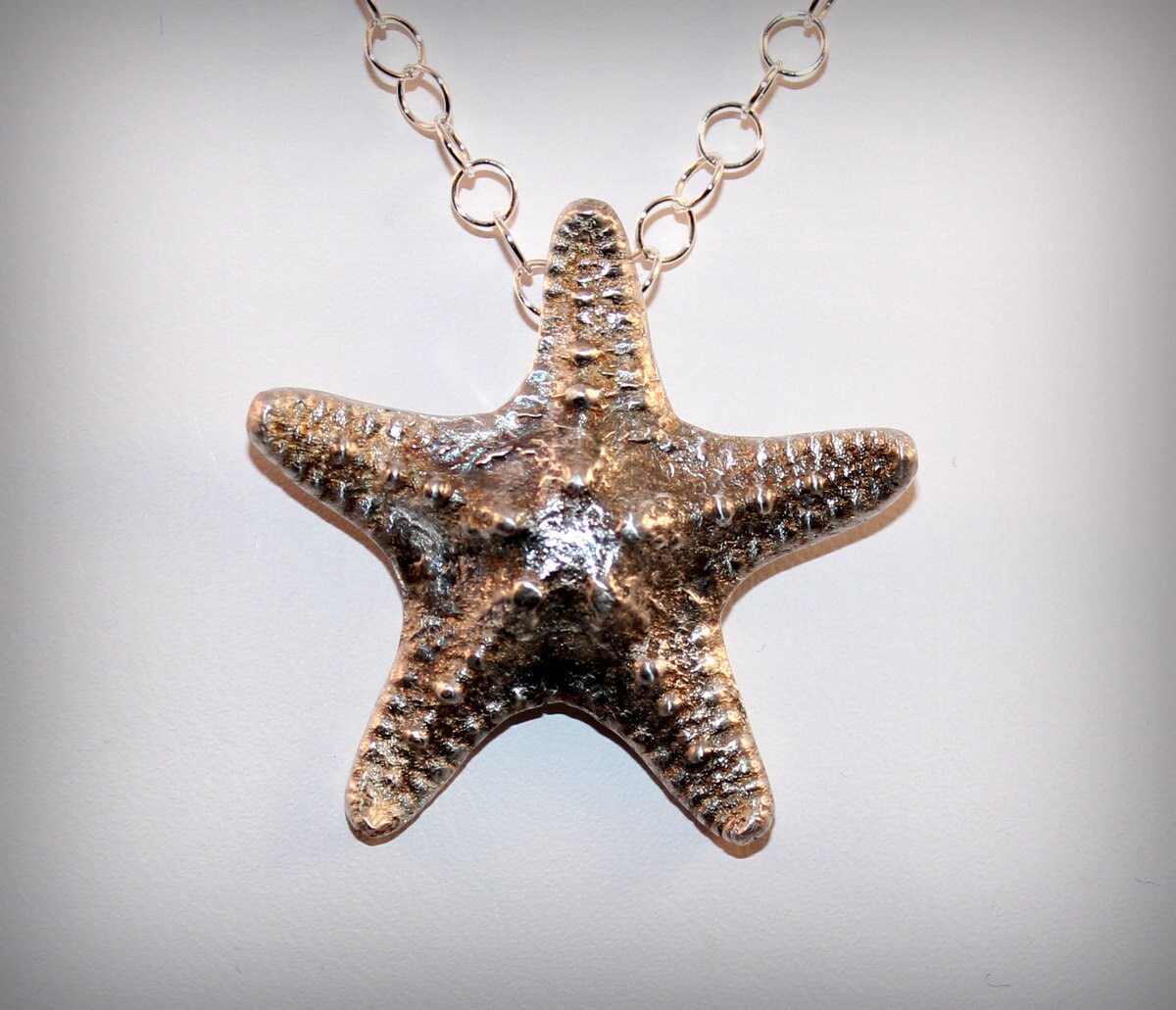 Necklace Sterling Silver Starfish By ASTERriskJewelry On Etsy