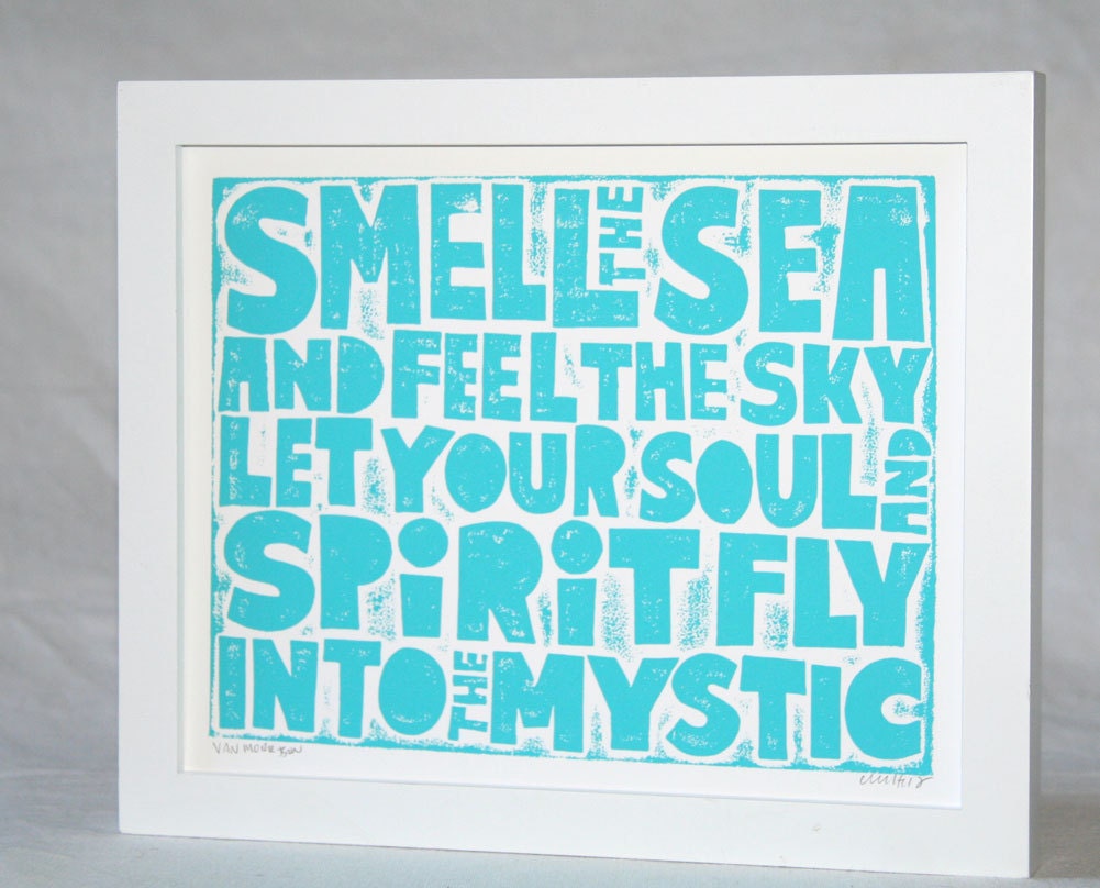 VAN MORRISON Inspired Into The Mystic Music Poster