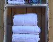Wood Furniture Storage - Shelf - Shabby - Cottage Chic Decor - Bathroom - Kitchen - Bookshelving