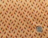 Vintage fabric tan 1960's knit in gold dark red and hunter green