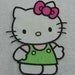 Hello Kitty Full Body Fabric Embroidered Iron On Applique Patch Ready to Ship